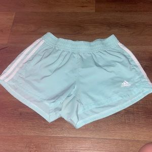blue adidas shorts